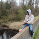 Marcus Childs, a Duplin County native, fishes on Maxwell Creek, a stream surrounded by several hog farms.